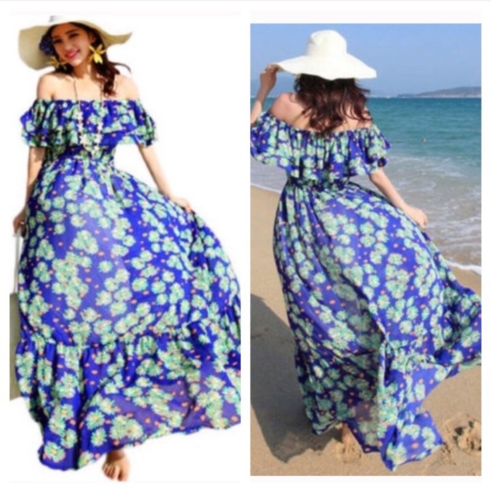 🆕🌴Floral Chiffon Delicate Maxi Dress🌴