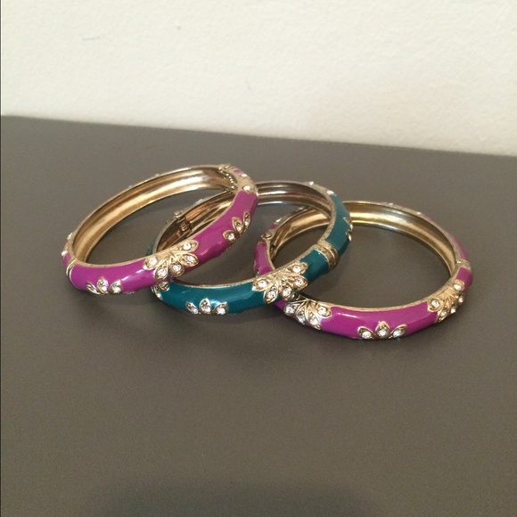 J. Crew open bangle bracelets (set of 3)