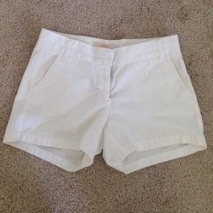 White J. Crew 4 in. Shorts size 4