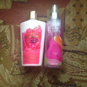 Victoria secret lotion & bath & body work glitter