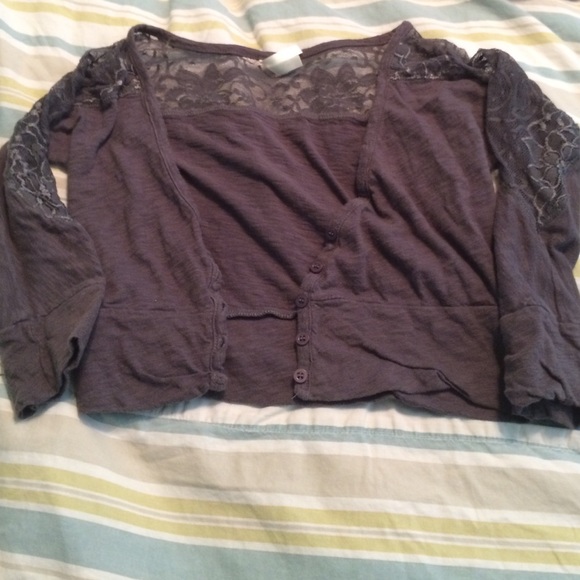 A small laced cardigan