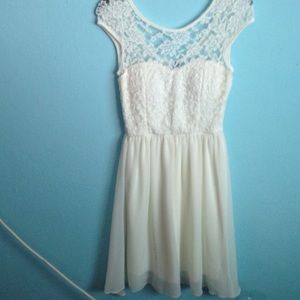 Off white dress with lace
