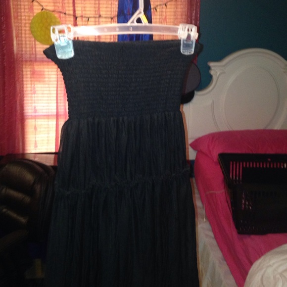 a black dress