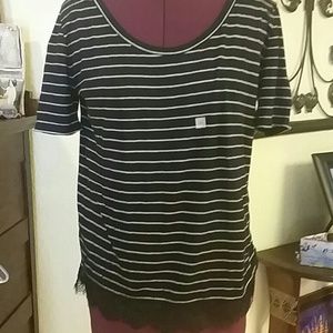 Ann Taylor NWT  medium t-shirt lace bottom