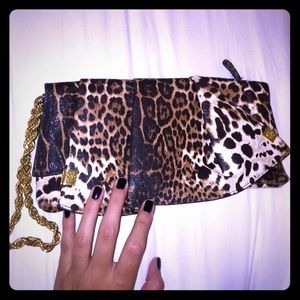 Jessica Simpson animal print Clutch