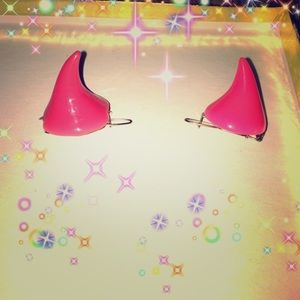Horns Hair Clips 🎀 Hot Pink