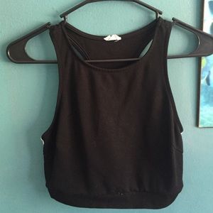 Crop top tight black shirt