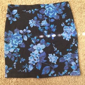 Black and blue Express mini skirt