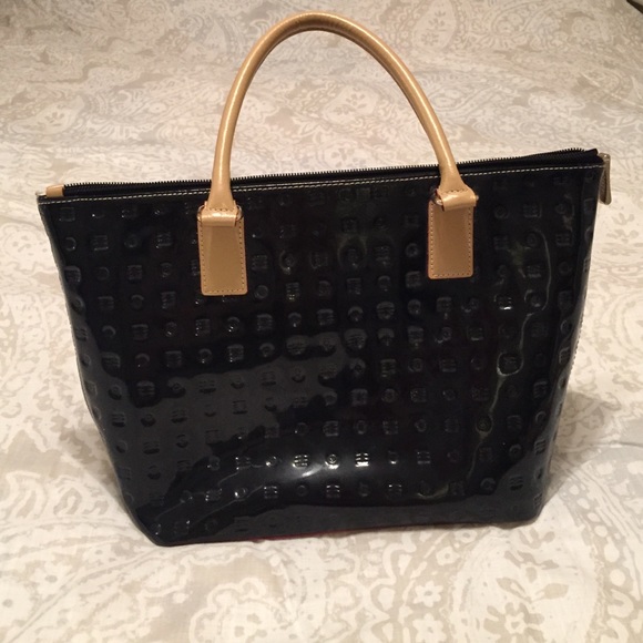 Arcadia Black Patent Satchel
