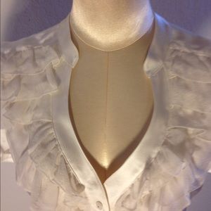 Super Cute Cache Button up Blouse Size Sm Ivy Silk