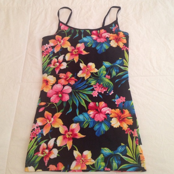 Floral / Hawaiian Spaghetti strap tank top