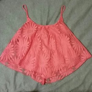Pink Floral Crop Top!