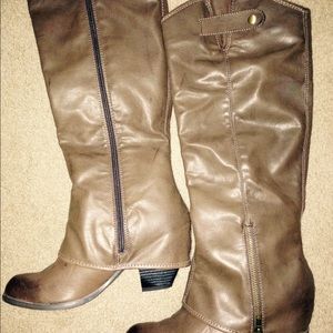Knee high brown boots