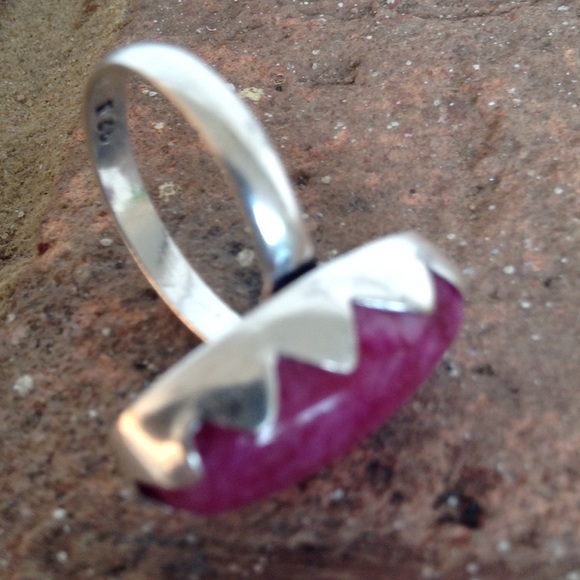 Rainbow moonstone ring - Picture 2 of 3