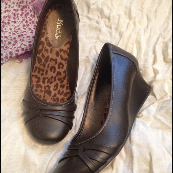 Brown Wedge Slip-ons