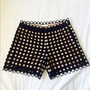 Chloe Lacy Black Shorts (size 36)