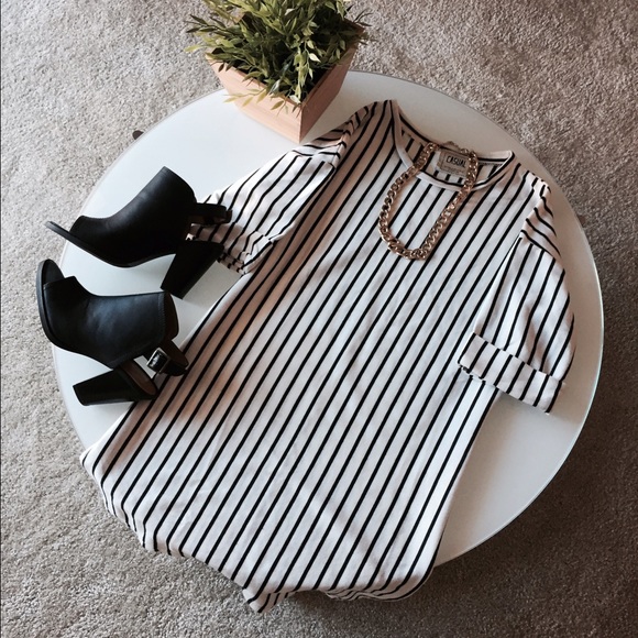 ❌SOLD❌ Striped T-Shirt Dress - Picture 2 of 2