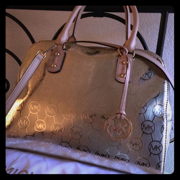 Pale Gold Signature Satchel