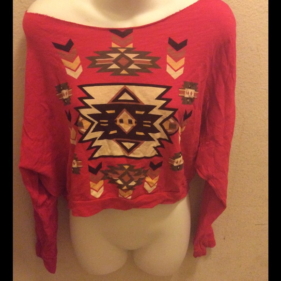 Tribal off shoulder top