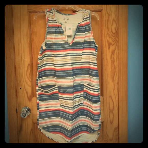 Multi stripe shift dress