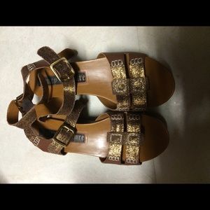 Gently worn Juicy Couture Gladiator Wedges