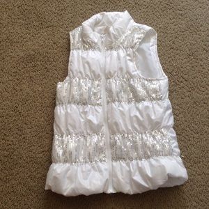 Kids -Glittery white and silver vest