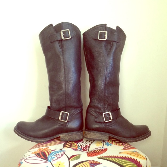 Steve Madden Black Biker Boot