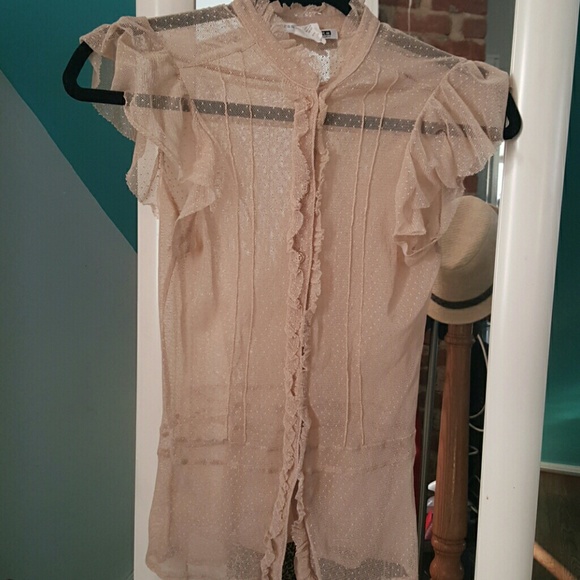 Sheer Blouse in Nude M - Picture 2 of 2