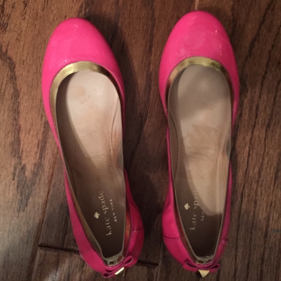 Brand new hot pink Kate spade flats