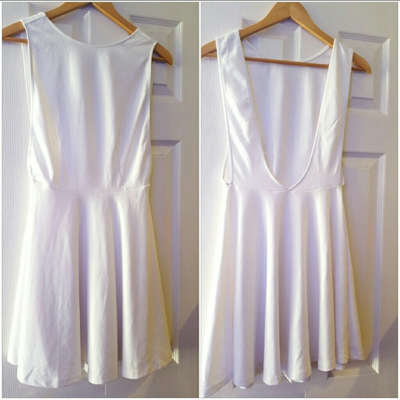 White Ponte Sleeveless Skater Dress (Brand New)
