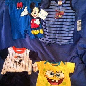 Boys 0-3 months 3 jumpers and one 1 piece