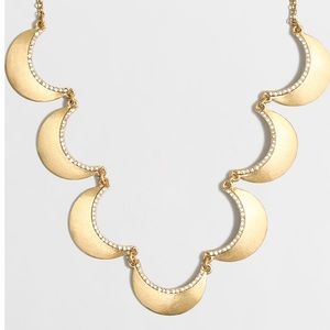 NWT J. Crew gold tone rhinestone necklace