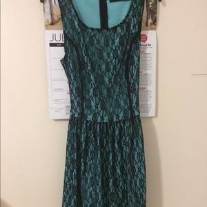 Eric+lani black and blue dress