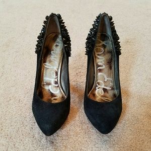 Sam Edelman Spiked Pumps - Black Suede - 5.5