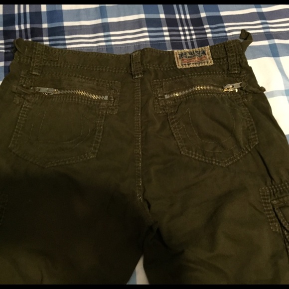 Green True Religion Cargo Pants (Men)