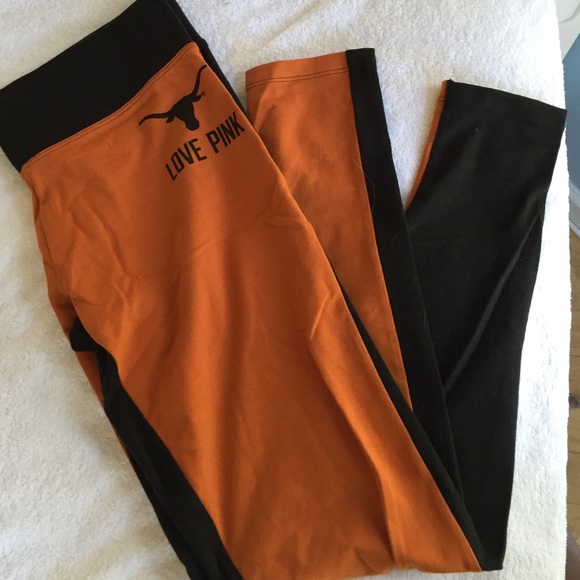 VS Pink University of Texas Leggings