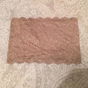 Tan Lace Bandeau Top