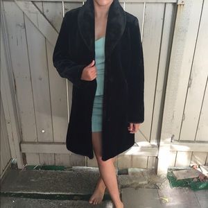Black Faux Fur Coat