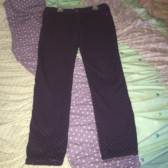 Cute polka dot skinny pants