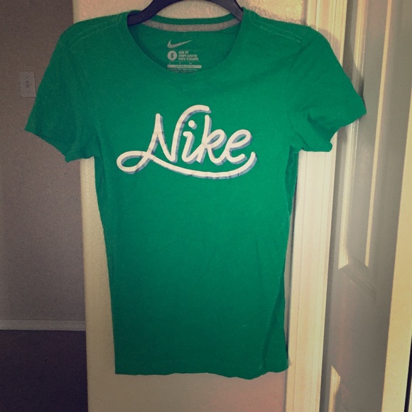 Green Nike shirt