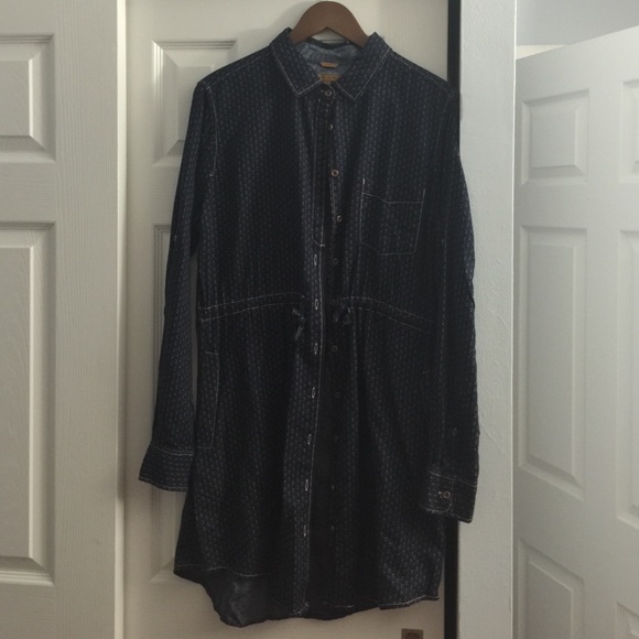 Casual cotton shirt dress