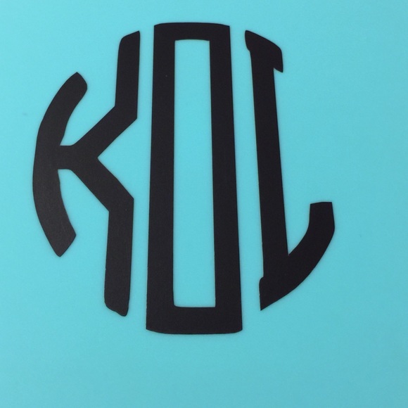Monogram sticker