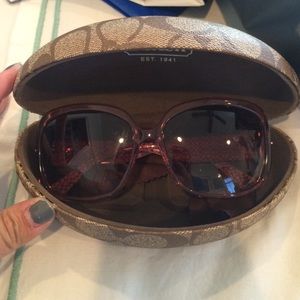 Mauve coach sunglasses