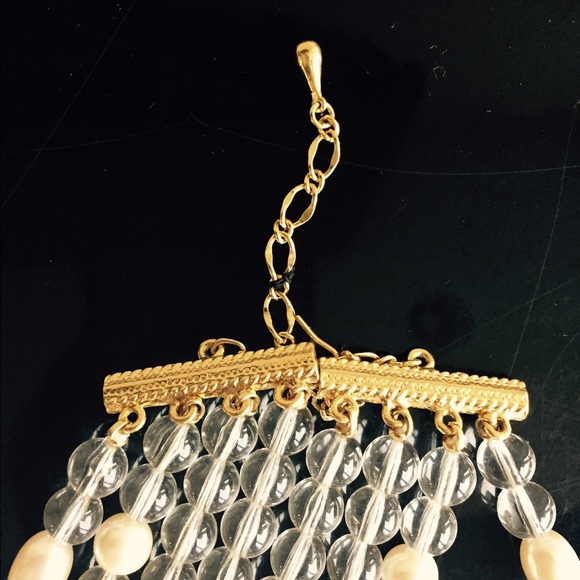 Faux Pearl & Clear Beads 4 Strands Necklace - Picture 7 of 8