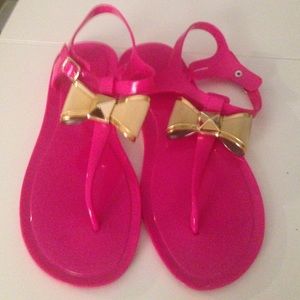 Kate Spade jelly sandals with bow