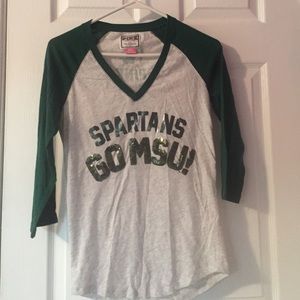 Michigan state university baseball tee