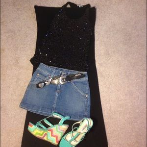 SuPer Cute Hudson's Denim Jean Mini  Skirt Sz 26!