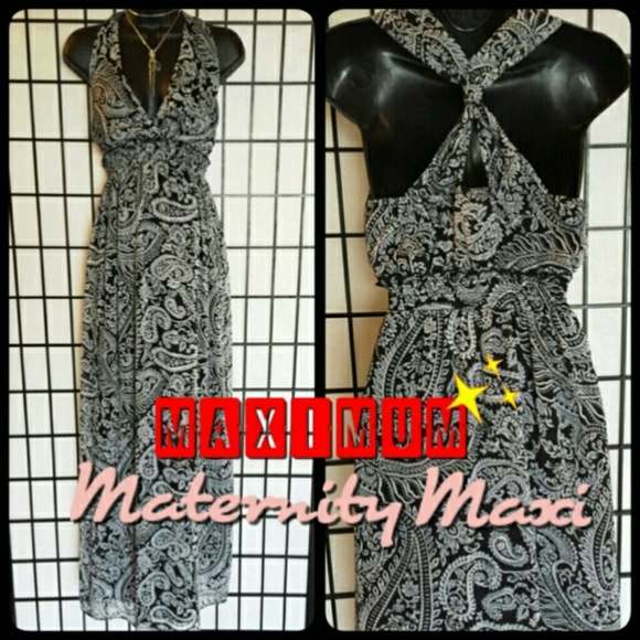Maternity Patterned Maxi Dress