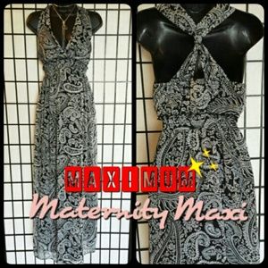Maternity Patterned Maxi Dress