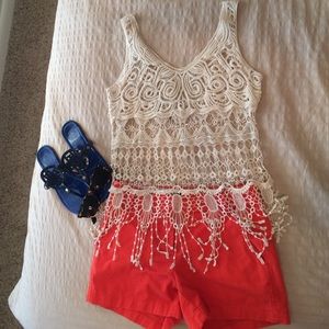 Lace crochet tank